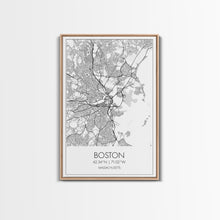 Load image into Gallery viewer, Boston Street Map, Massachusetts Map, City Map Art, Modern Art, Wall Art, Canvas Print, Wall Art For Bedroom, Gifts For Him, Travel Décor