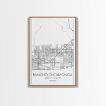 Load image into Gallery viewer, Rancho Cucamonga Street Map, California Map, City Map Art, Minimalist Art, Wall Art, Canvas Print, Office Wall Art, Bon Voyage Gift
