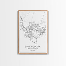 Load image into Gallery viewer, Santa Clarita Street Map, California Map, City Map Print, Minimalist Art, Wall Art, Canvas Print, Bedroom Wall Décor, Unique Travel Gifts