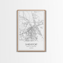 Load image into Gallery viewer, Shreveport Street Map, Louisiana Map, City Map Print, Minimalist Art, Wall Art, Canvas Print, Wall Decoration, Aviation Gift, Travel Décor