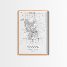 Load image into Gallery viewer, Stockton Street Map, California Map, City Map Print, Modern Wall Art, Wall Art, Canvas Print, Boyfriend Gift, Travel Wall Décor, Art Print