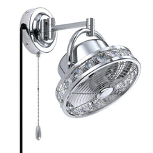 Load image into Gallery viewer, 10" Modern Black Small Ceiling Fan with Pull Chain