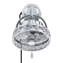 Load image into Gallery viewer, 10" Modern Black Small Ceiling Fan with Pull Chain