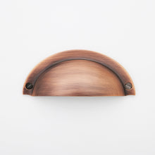 Cargar imagen en el visor de la galería, Cora Cup Solid Brass Drawer Pull - 3.25 Inch Centers
