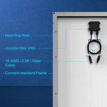 Carregar imagem no visualizador da galeria, ACOPOWER 100 Watt Poly Solar Panel