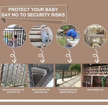 Cargar imagen en el visor de la galería, Cingfanlu Safety Hemp Rope Net Kids Climbing Safety Net Tree House Climbing Children Safety Rope Net Balcony Stairs Fence Railing Garden Playground Pr