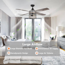 Carregar imagem no visualizador da galeria, 52" Mirelle Farmhouse Downrod Mount Reversible Ceiling Fan with Lighting and Remote Control
