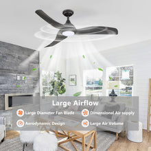 Carregar imagem no visualizador da galeria, 52" Industrial DC Motor Downrod Mount Reversible Ceiling Fan with LED Lighting and Remote Control