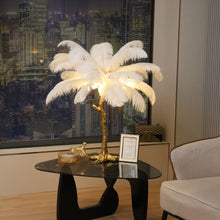 Load image into Gallery viewer, Ostrich Feather Table Lamp