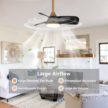 Carregar imagem no visualizador da galeria, 28" Modern DC Motor Downrod Mount Reversible Ceiling Fan with LED Lighting and Remote Control