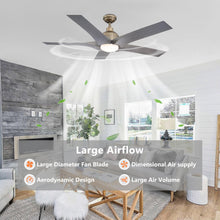 Carregar imagem no visualizador da galeria, 56" Genoa Farmhouse DC Motor Downrod Mount Reversible Ceiling Fan with Lighting and Remote Control