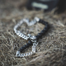 Carregar imagem no visualizador da galeria, Skullistic Double Layer Obsidian Bracelet