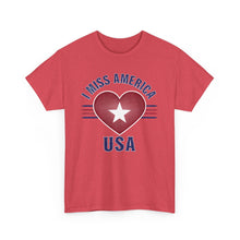 Load image into Gallery viewer, "I Miss America" Heart Unisex Heavy Cotton Tee