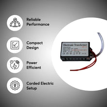 Carregar imagem no visualizador da galeria, 110V to 12V 60W Halogen Electronic Black Transformer