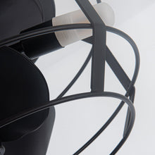 Carregar imagem no visualizador da galeria, 12" Flush Mount Low Profile Caged Small Ceiling Fan with Light and Remote Control