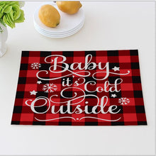Carregar imagem no visualizador da galeria, Holiday Plaid Dinner Mats