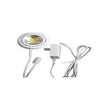 Load image into Gallery viewer, 12V LED Puck Light with 3000K Warm White, Plug Driver, Quick Connector, and 8" Cord