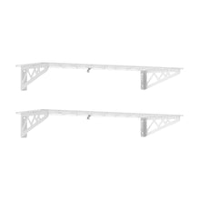Carregar imagem no visualizador da galeria, 12" x 36" Wall Shelves (Two Pack with Hooks)