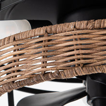 Carregar imagem no visualizador da galeria, 13" Farmhouse Flush Mount Reversible Ceiling Fan with Lighting and Remote Control