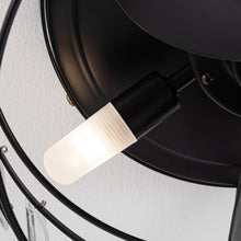 Carregar imagem no visualizador da galeria, 13" Modern DC Motor Flush Mount Reversible Crystal Ceiling Fan with Lighting and Remote Control