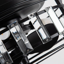 Carregar imagem no visualizador da galeria, 13" Modern DC Motor Flush Mount Reversible Crystal Ceiling Fan with Lighting and Remote Control