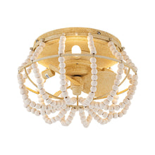 Carregar imagem no visualizador da galeria, 13" Farmhouse DC Motor Flush Mount Reversible Ceiling Fan with Lighting and Remote Control