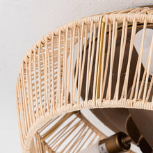 Carregar imagem no visualizador da galeria, 14" Farmhouse DC Motor Flush Mount Reversible Iron Ceiling Fan with LED Lighting and Remote Control