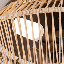 Carregar imagem no visualizador da galeria, 14" Farmhouse DC Motor Flush Mount Reversible Iron Ceiling Fan with LED Lighting and Remote Control