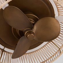 Carregar imagem no visualizador da galeria, 14" Farmhouse DC Motor Flush Mount Reversible Iron Ceiling Fan with LED Lighting and Remote Control