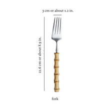 Carregar imagem no visualizador da galeria, Natural Bamboo Flatware Set