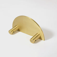 Cargar imagen en el visor de la galería, Hammered Demi Lune, Solid Brass Half Moon Door Handles