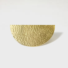 Cargar imagen en el visor de la galería, Hammered Demi Lune, Solid Brass Half Moon Door Handles