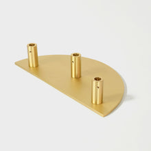 Cargar imagen en el visor de la galería, Hammered Demi Lune, Solid Brass Half Moon Door Handles