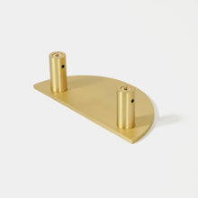 Cargar imagen en el visor de la galería, Hammered Demi Lune, Solid Brass Half Moon Door Handles