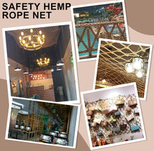 Cargar imagen en el visor de la galería, Cingfanlu Safety Hemp Rope Net Kids Climbing Safety Net Tree House Climbing Children Safety Rope Net Balcony Stairs Fence Railing Garden Playground Pr