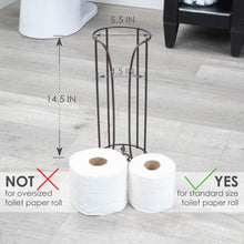 Load image into Gallery viewer, Freestanding Toilet Paper Holder for Standard Rolls (Oil-Rubbed Bronze Finish)