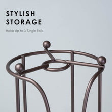 Load image into Gallery viewer, Freestanding Toilet Paper Holder for Standard Rolls (Oil-Rubbed Bronze Finish)