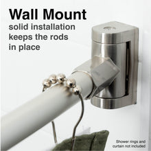 Carregar imagem no visualizador da galeria, 36 in. to 61 in. Curved Shower Rod (Brushed Nickel Finish)