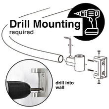 Carregar imagem no visualizador da galeria, 36 in. to 61 in. Curved Shower Rod (Brushed Nickel Finish)