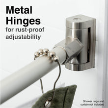 Carregar imagem no visualizador da galeria, 36 in. to 61 in. Curved Shower Rod (Brushed Nickel Finish)
