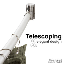 Carregar imagem no visualizador da galeria, 36 in. to 61 in. Curved Shower Rod (Brushed Nickel Finish)