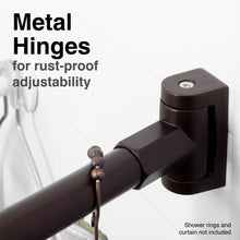 Carregar imagem no visualizador da galeria, 36 in. to 61 in. Curved Shower Rod (Oil-Rubbed Bronze Finish)