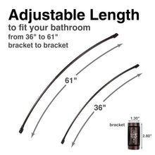 Carregar imagem no visualizador da galeria, 36 in. to 61 in. Curved Shower Rod (Oil-Rubbed Bronze Finish)