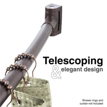 Carregar imagem no visualizador da galeria, 36 in. to 61 in. Curved Shower Rod (Oil-Rubbed Bronze Finish)