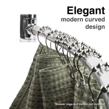 Carregar imagem no visualizador da galeria, 36 in. to 61 in. Curved Shower Rod (Chrome Finish)
