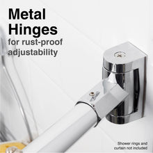 Carregar imagem no visualizador da galeria, 36 in. to 61 in. Curved Shower Rod (Chrome Finish)