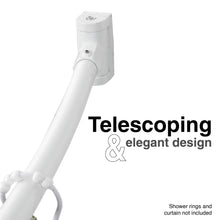Carregar imagem no visualizador da galeria, 36 in. to 61 in. Curved Shower Rod (White Finish)