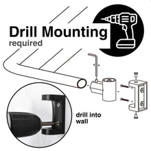 Carregar imagem no visualizador da galeria, 44 in. to 70 in. Double Curved Shower Rod (Matte Black Finish)