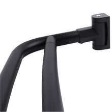 Carregar imagem no visualizador da galeria, 44 in. to 70 in. Double Curved Shower Rod (Matte Black Finish)