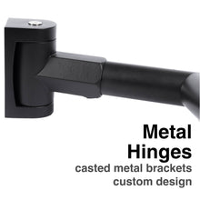 Carregar imagem no visualizador da galeria, 44 in. to 70 in. Double Curved Shower Rod (Matte Black Finish)